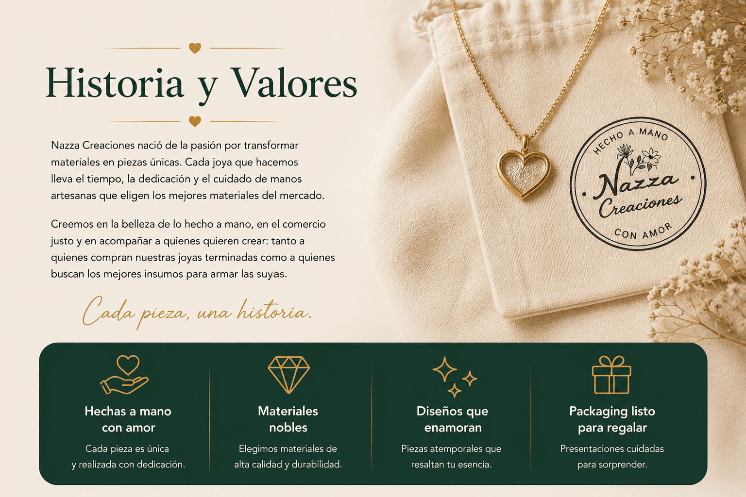 Historia y Valores de Nazza Creaciones